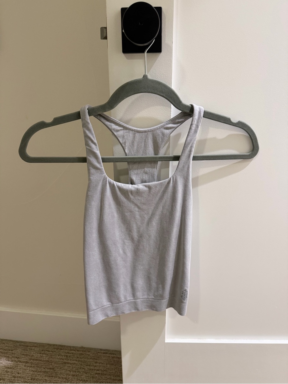 FP Movement Go to Smooth Square Neck Cami Light Gray Racerback Tank Top - Women